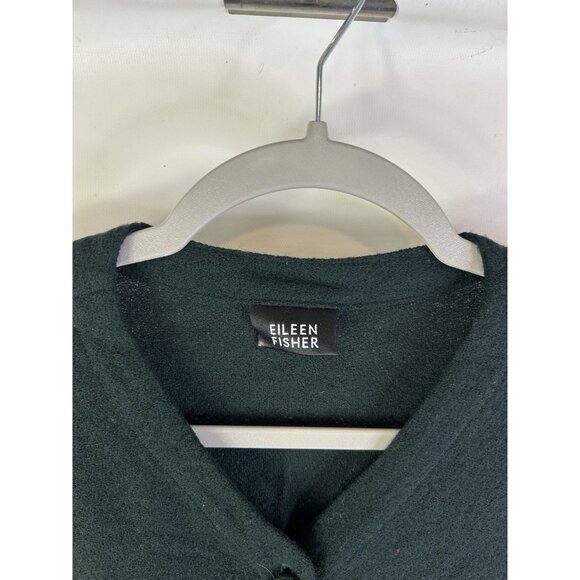 Eileen Fisher Wool Lightweight Knit Button Shirt Cardigan Sweater - Picture 3 of 5